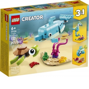 LEGO Creator - Delfin si broasca testoasa 31128, 137 piese