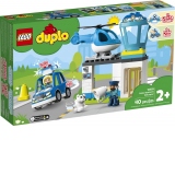 LEGO Duplo - Sectie de politie si elicopter 10959, 40 piese