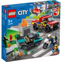 LEGO City - Stingere de incendiu si urmarire politista 60319, 295 piese