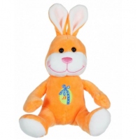 Animalut de Paste cu sunet jucarie 15 cm, portocaliu