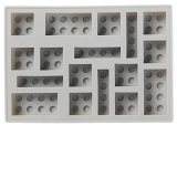 Tava cuburi de gheata LEGO - Gri