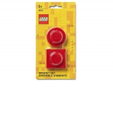 Set 2 magneti LEGO (culoare rosu)
