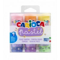Culori tempera 6c, Pastel 25 ml, CARIOCA