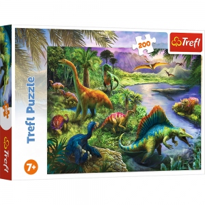 Puzzle Trefl 200 piese Lumea Dinozaurilor