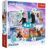 Puzzle Trefl 4in1 Frozen2 - Uimitoarea lume Disney