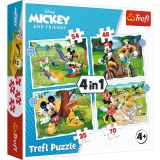 Puzzle Trefl 4in1 Mickey Mouse - Ziua deosebita