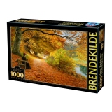 Puzzle 1000 piese Hans Andersen Brendekilde - A Wooded Path in Autumn