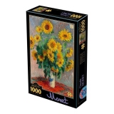 Puzzle 1000 piese Claude Monet - Bouquet of Sunflowers