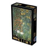 Puzzle 1000 piese Gustav Klimt - Farm Garden with Sunflowers