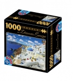 Puzzle 1000 piese - Descopera Europa: Santorini