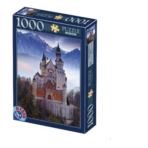 Puzzle 1000 piese Peisaje de zi - Castelul Neuschwanstein, Germania