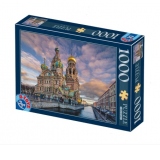 Puzzle 1000 piese Peisaje de zi - Savior on the Spilled Blood, Sankt Petersburg