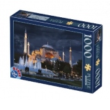 Puzzle 1000 piese Peisaje de Noapte - Hagia Sophia, Turcia