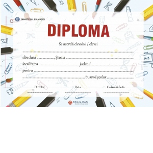 Diploma scolara - model 9