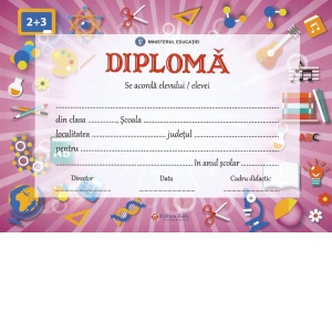 Diploma scolara 2023- model 12