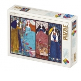 Puzzle 2000 piese Kurti Andrea - The Frog Prince, Sleeping Beauty, Snow White, Arabian Nights