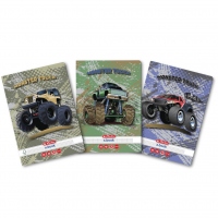 Caiet A5, 48 file, 70g/mp patratele, colturi rotunjite, motiv Monster Truck