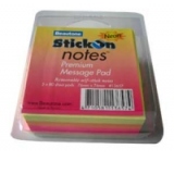 Stick On Notes - NEON  (76 x 76 mm, blister cu 400 file/cub, 80 file x 5 culori neon)