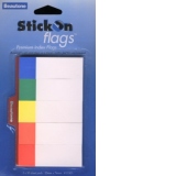 Index Stick On Flags, 25 x 76 mm, blister cu 50 file x 5 culori (Premium Index Flags)