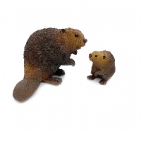 Castor mama si pui set 2 figurine