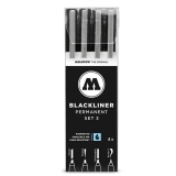 Marker Profesional Blackliner Etui Set 3 (4 piese)