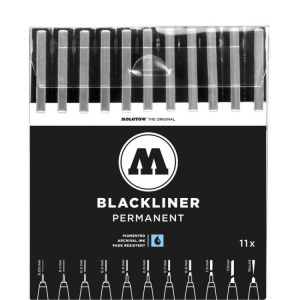 Marker Profesional Blackliner Wallet Complete Set (11 piese)