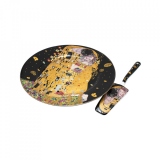 Set de tort Klimt Black, Portelan, Charisma, D27 cm