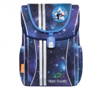Ghiozdan neechipat Joy, dimensiune 38 x 30 x 20 cm, motiv Super Galaxy