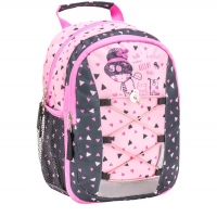 Rucsac Mini Kiddy, dimensiune 23 x 20 x 9 + 6 cm, motiv Little Girl