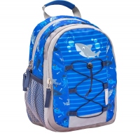 Rucsac Mini Kiddy, dimensiune 23 x 20 x 9 + 6 cm, motiv Little Shark