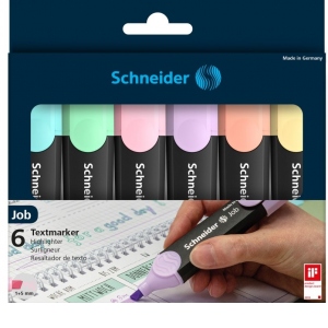 Textmarker Schneider Job Pastel 6/set