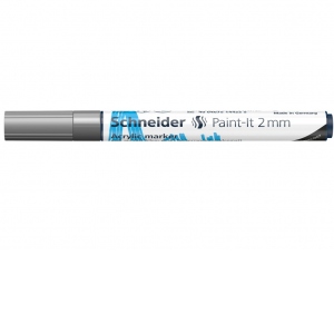 Marker cu vopsea acrilica Paint-It 310 2 mm Schneider, argintiu