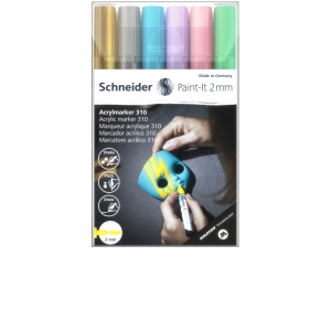 Marker cu vopsea acrilica Paint-It 310 2 mm Schneider 6 buc/set 2