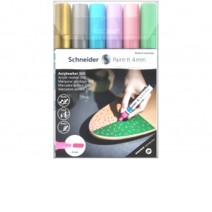 Marker cu vopsea acrilica Paint-It 320 4 mm Schneider 6 buc/set 2