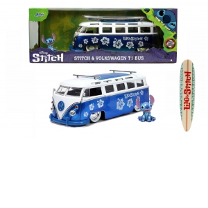 Jada Autobuz metalic si Figurina Stitch, scara 1:24