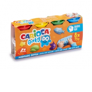 Plastilina Baby Dough Carioca 8x75 g/cutie