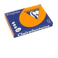 Hartie color Clairefontaine Intens A3, Portocaliu intens