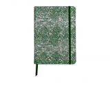 Notebook coperta moale piele, A5, 144 pagini, Clairefontaine Celeste, Green laser + Silver