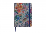 Notebook coperta moale piele, A5, 144 pagini, Clairefontaine Celeste, Multicolored flowers