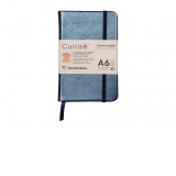 Notebook cu coperta tare din piele Cuirise, A6, Clairefontaine, Indigo