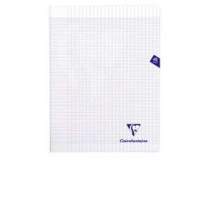 Caiet A4+ (24 x 32 cm) capsat, 24 file, coperta PP, liniatura franceza, Clairefontaine