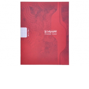 Caiet A5+ (17 x 22 cm) capsat, 16 file, liniatura franceza, Clairefontaine