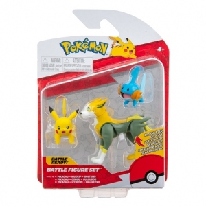 Set 3 Figurine, Pokemon, Mudkip + Pikachu + Boltund