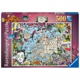 Puzzle Harta Europei, 500 Piese