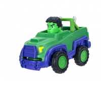 Figurina Spidey, cu masinuta, Little Vehicle, Hulk, SNF0012