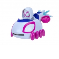 Figurina Spidey Amazing Friends, cu masinuta, Little Vehicle, Ghost Spider, SNF0009