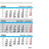 Calendar 2023 de perete, A3 lucios triptic LUX