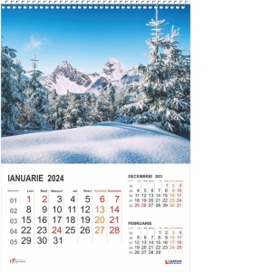 Calendar 2024 de perete A3, peisaje