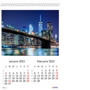 Calendar 2023 de perete A3, Orase noaptea / 6 coli