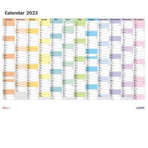 Calendar Planner Anual 2023 de Perete, dimensiuni 63 x 86 cm